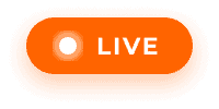 Orange pill-shaped status badge with a white indicator dot and the word “LIVE” in bold white text.
