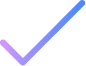Minimal checkmark icon with a gradient transitioning from purple to blue.