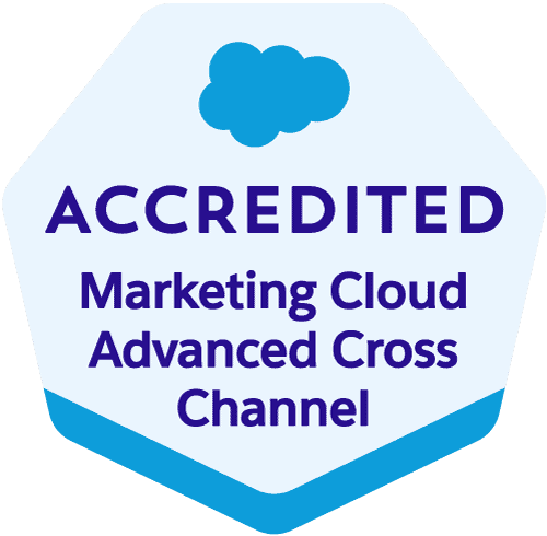 Salesforce Marketing Cloud Advanced Cross Channel Accredited Professional badge