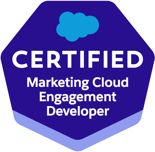 Salesforce Certified Marketing Cloud Engagement Developer badge